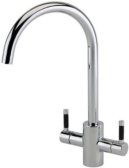 REGINOX GENESIS TAP CHROME WITH BLACK HANDLES